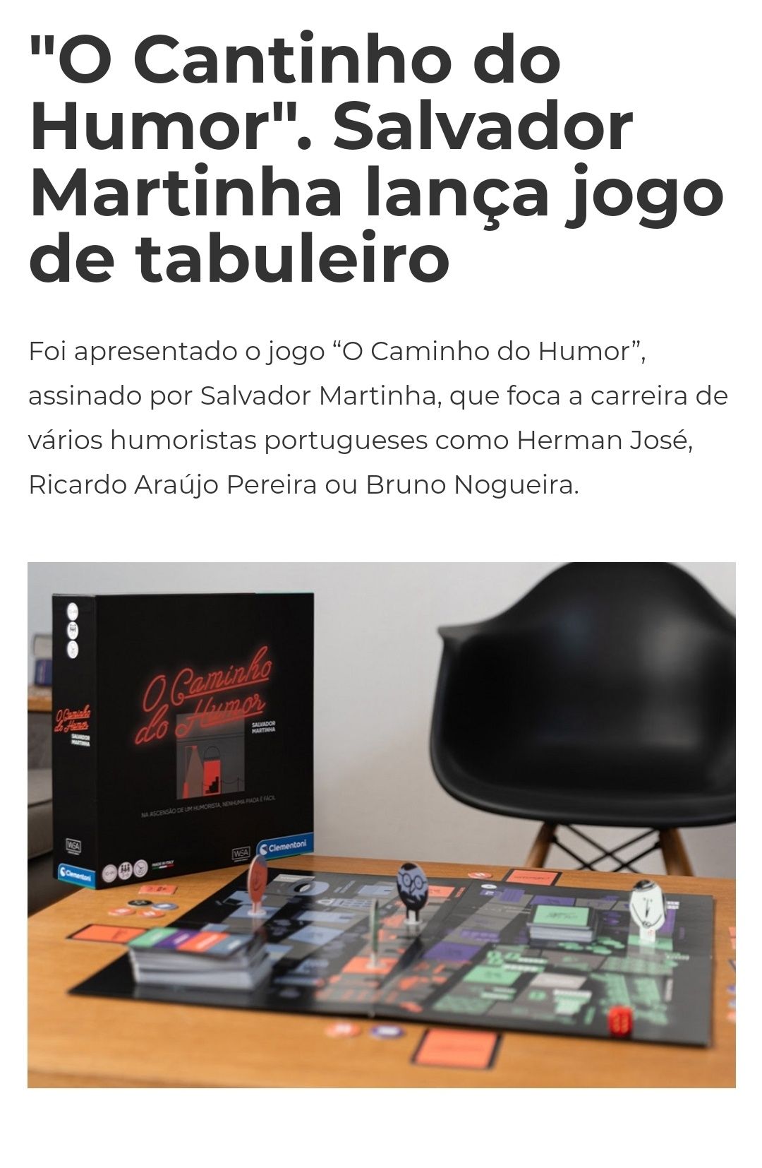 Jogo de tabuleiro O Caminho do Humor