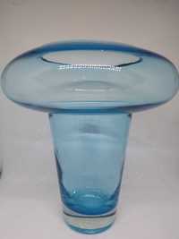 Wazon szkło turkus forma fungi glass blue grzyb