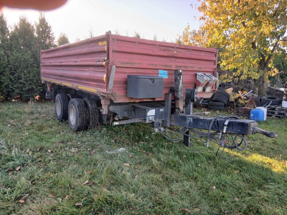 Przyczepa wywrotka tandem 3 strony niska