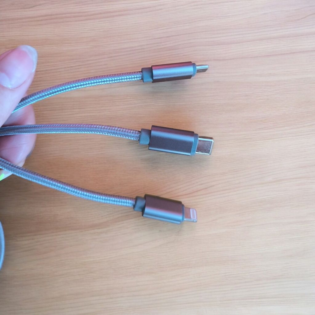 Świetny kabel rozdzielacz przedłużacz 3w1 USB-C MICRO-USB IPHONE