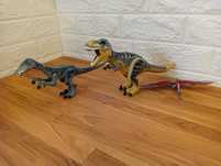 trzy Dinozaury klocki trex ptak i barionex