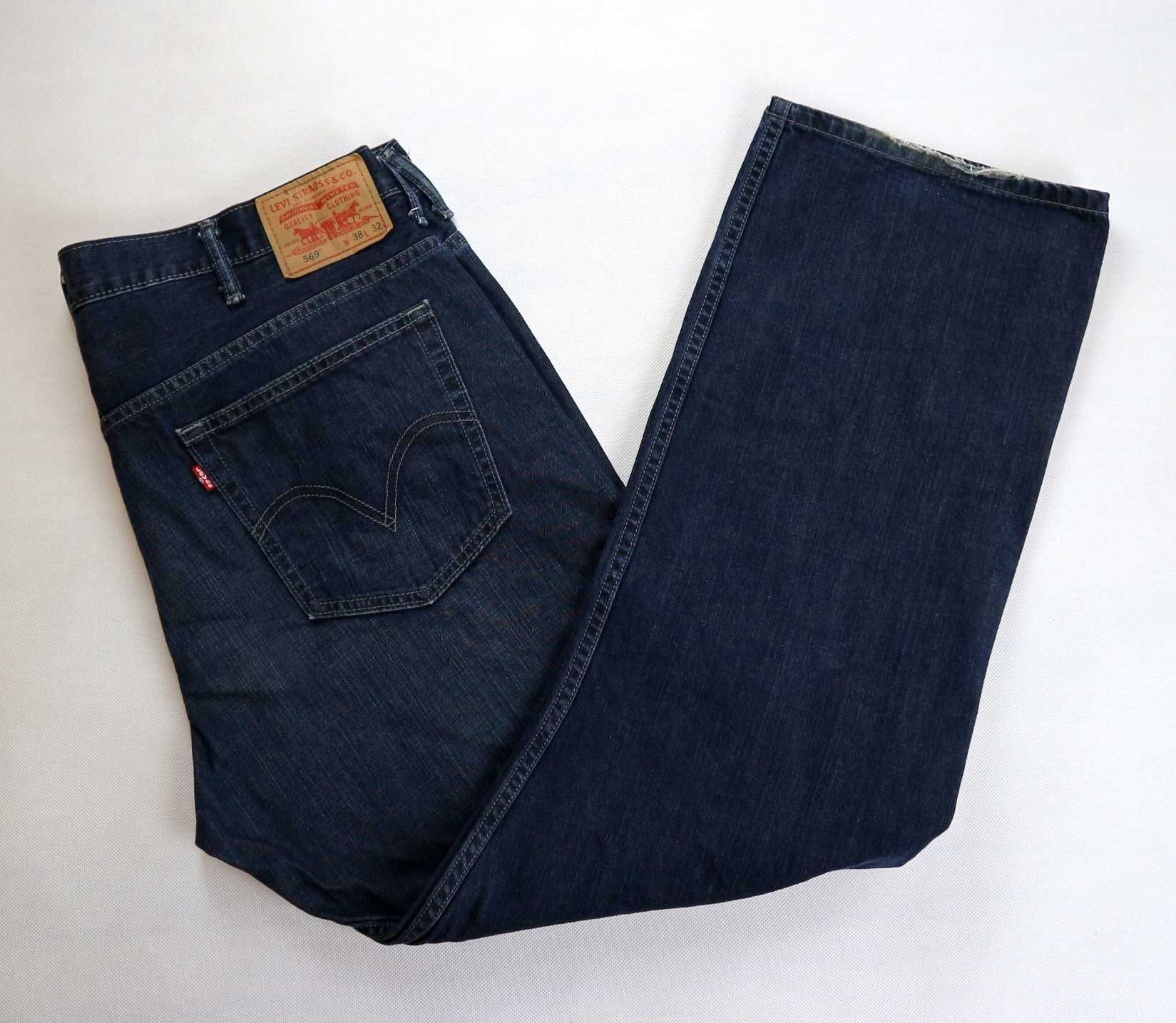 Levis 569 Loose Straight spodnie jeansy W38 L32 pas 2 x 52 cm