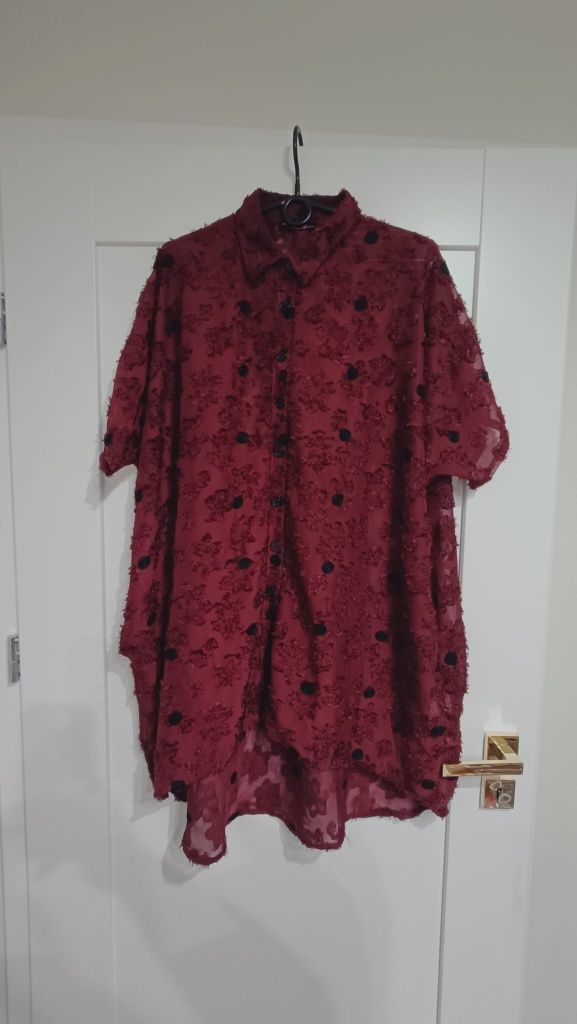 Koszula plus size, koronka, Seraj