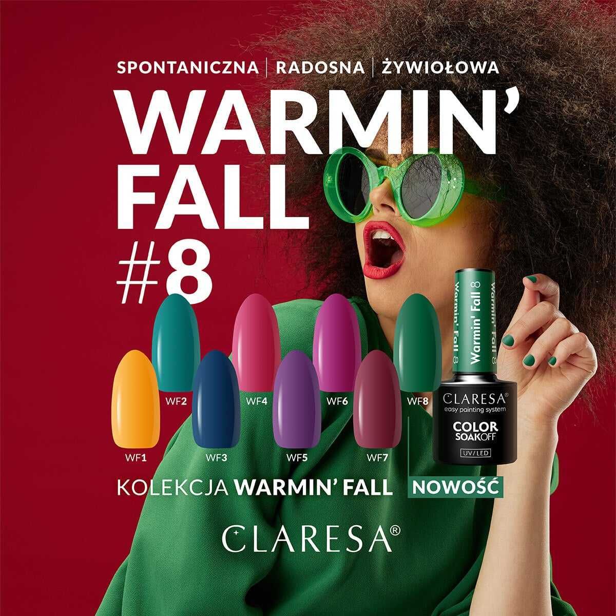 Claresa WARMIN’ FALL zestaw cała KOLEKCJA lakierów hybrydowych 8x