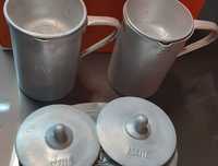 Marmita em  alumínio VINTAGE e filtros de azeites