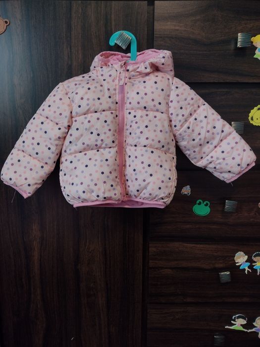 Kurtka zimowa kropki roz 12m