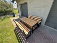 Zestaw mebli ogrodowych stół ławki drewniane NOWE