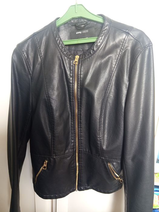 Kurtka ramoneska katana damska skórzana czarna jesienna