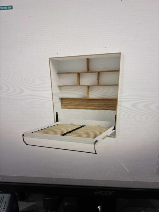 S-ROOM Łóżko składane z regałem, 160x200 cm