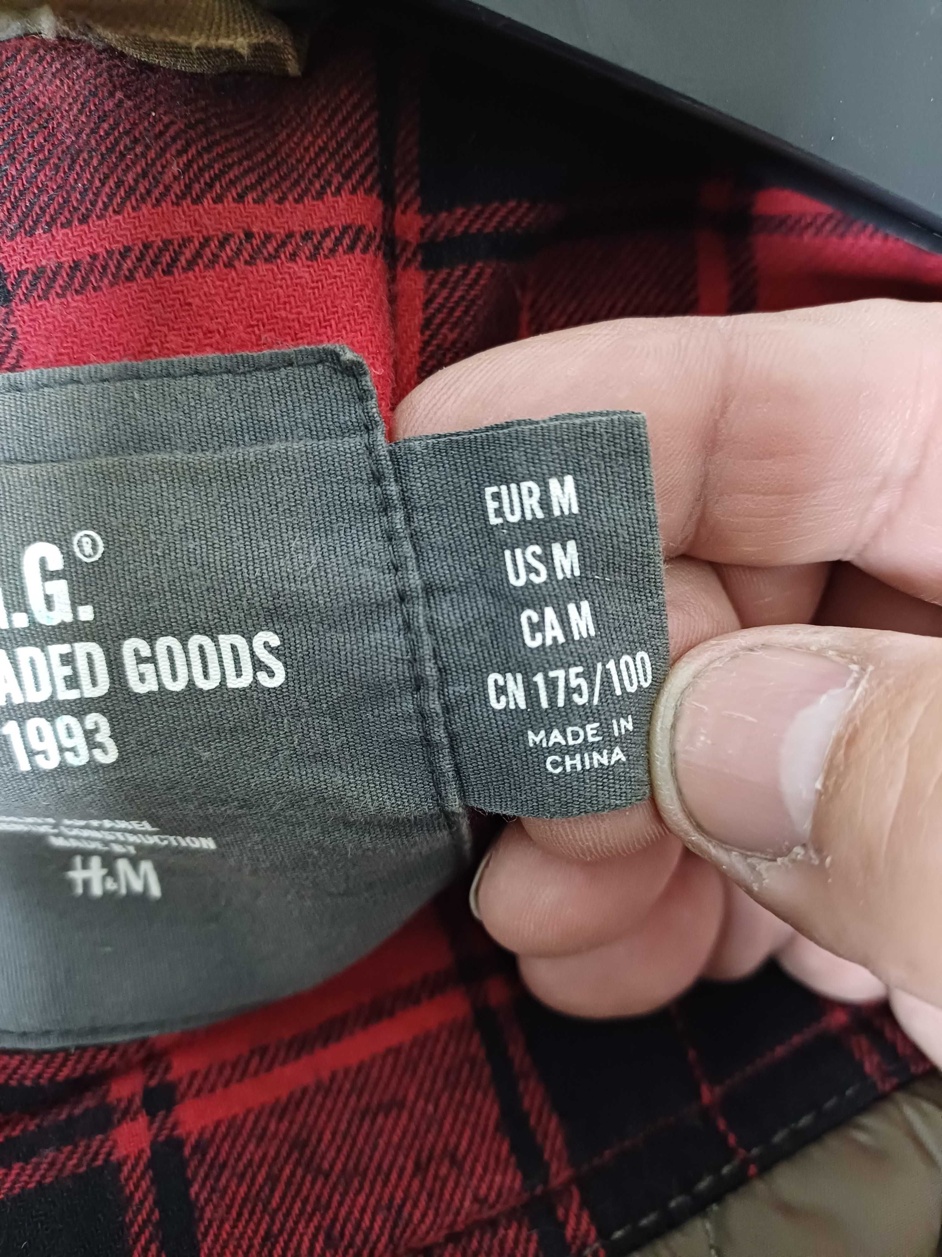 Casaco de ganga verde com capuz H&M M