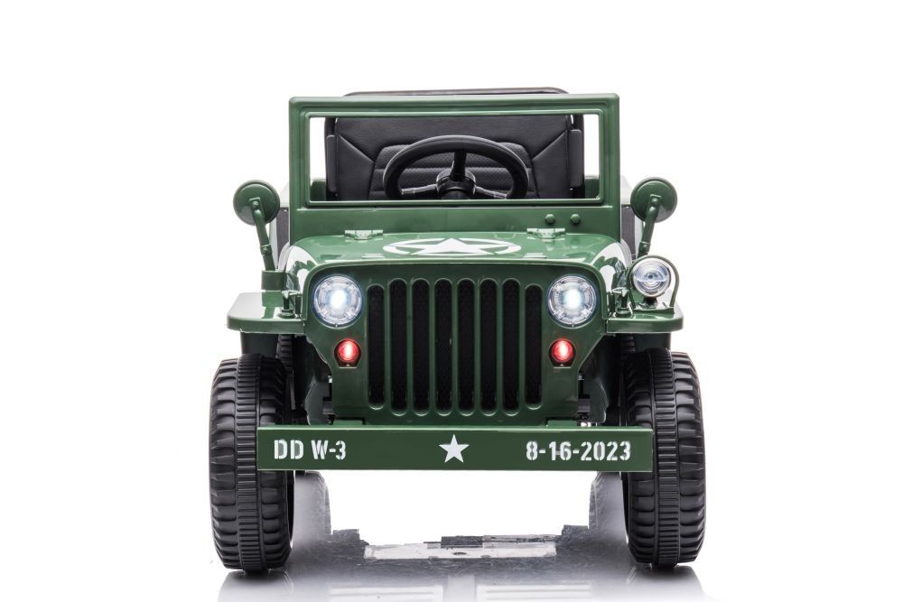 Auto Na Akumulator JH-103 Wojskowa Zieleń  willys 4x4