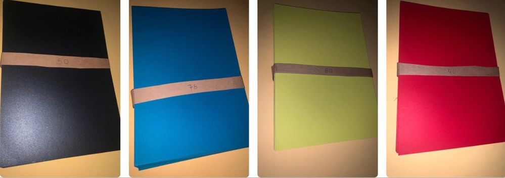 Lote de 935 Cartolinas A4 simples e dupla cor
