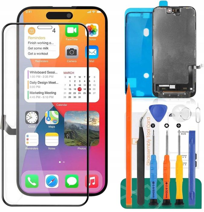SRJTEK Wyświetlacz LCD Zestaw Naprawczy do iPhone 13 Pro MAX 6.7"