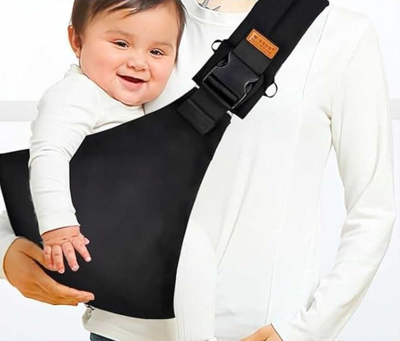 2w1 Mocne Nosidełko Dla Dziecka Boczne Nośne 15KG Regulowane Czarne