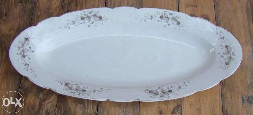 Огромное фарфоровое дореволюционное блюдо Кузнецова 1880г тарелка