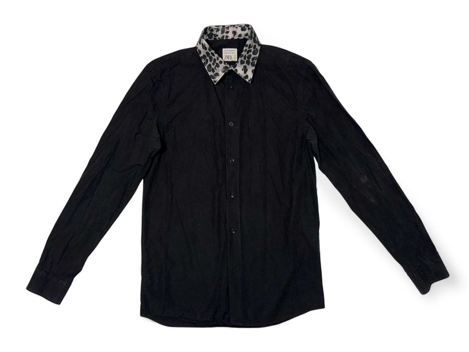 Чоловіча сорочка Zara з принтом, розмір S | Мужская рубашка Zara