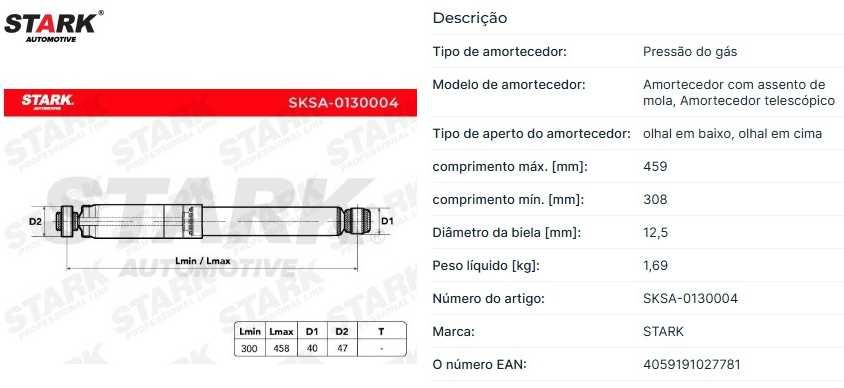 Par de Amortecedores STARK