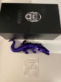 Richard Orlinski purple crocodile sculpture