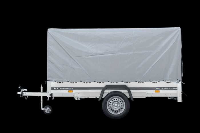 Przyczepka 264x125 UNITRAILER GARDEN 264 KIPP ze stelażem i pokrowcem