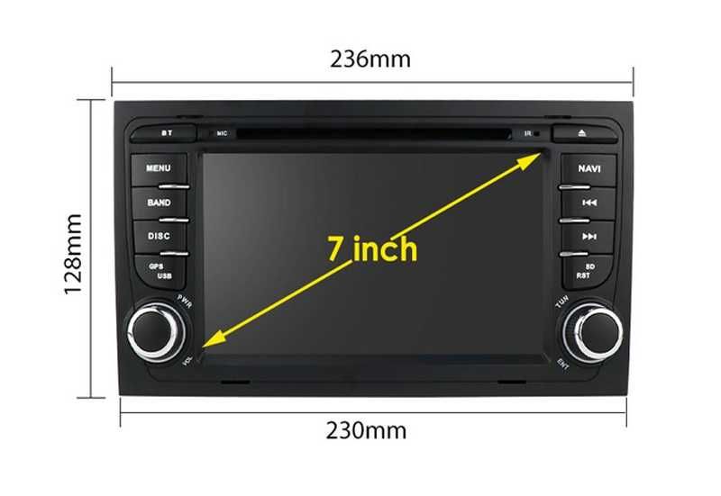 Radio FM RDS DAB CarPlay Android WiFi GPS DVD USB Audi A4 B7 Seat Exeo