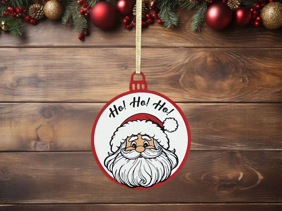 Enfeite Árvore Natal Pai Natal Ho Ho Ho
