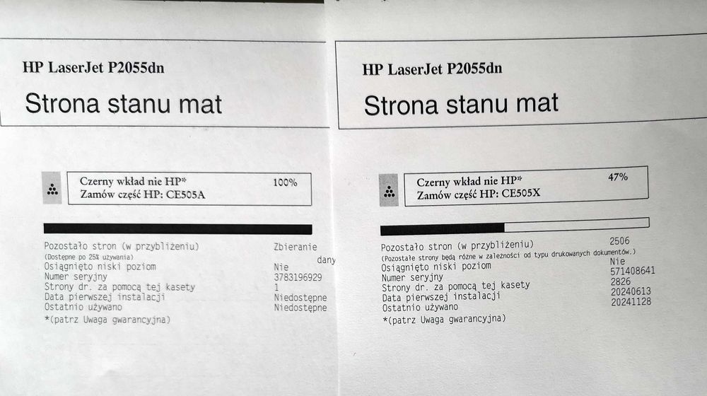 Drukarka laserowa HP LaserJet P2055dn całkowicie sprawna