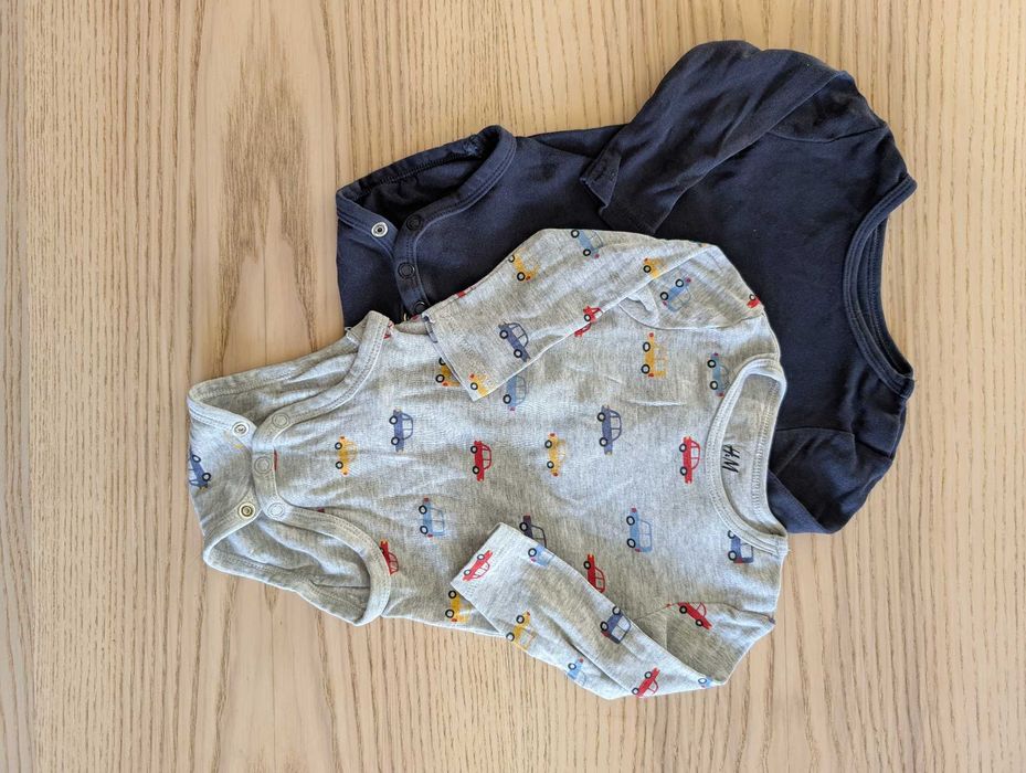 Body na długi rękaw granatowe w autka rozmiar 62