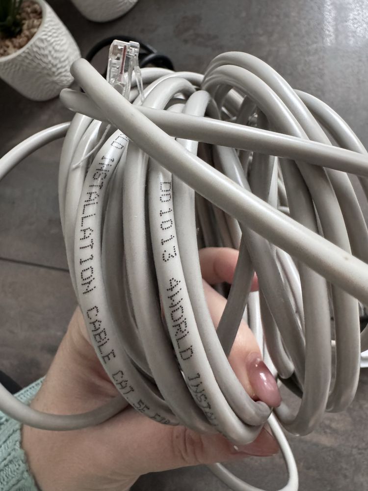 Kabel przewód antenowy koncentryczny wtyk F do anteny satelitarnej