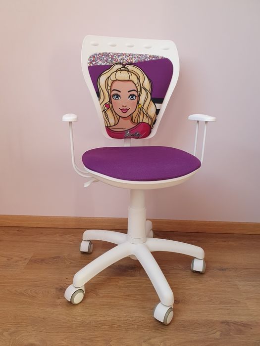 Krzesło obrotowe do biurka, fotel obrotowy do biurka, Barbie
