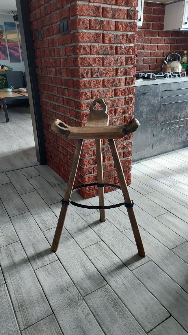 Hokery z litego drewna inne nietuzinkowe piękne styl Retro Loft