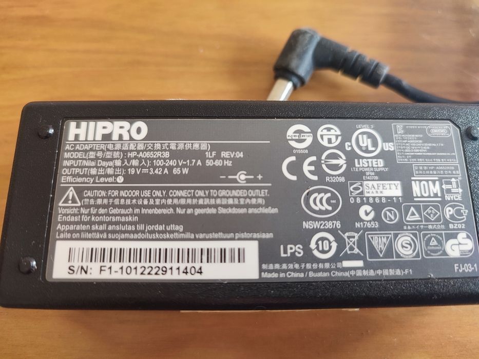 Carregador Portátil Acer  19V 3.42A 65w