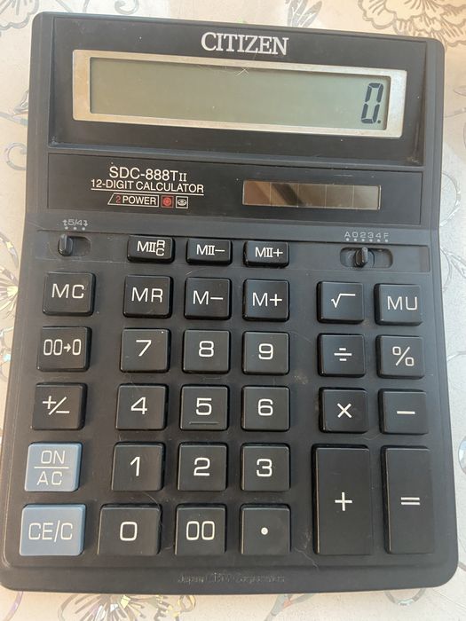 Калькулятор CITIZEN бухгалтерський 12 розрядний (SDC-888TII)