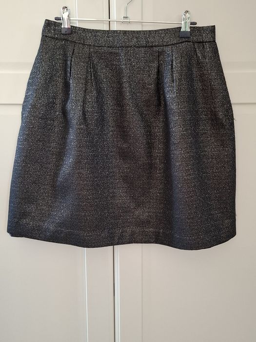 Spódnica Mohito mini czarno-srebrna rozm. 40