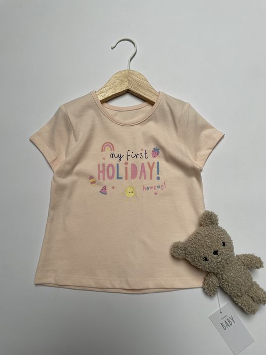74 80 George tshirt My first holiday moje pierwsze wakacje koszulka