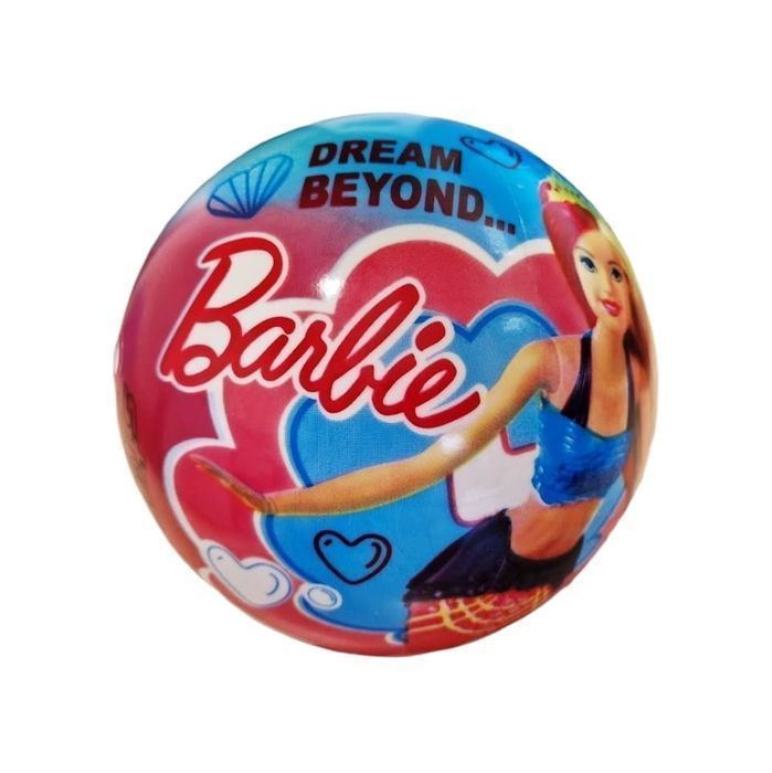 Piłka Gumowa  Barbie Licencja Disney Duża 23 Cm