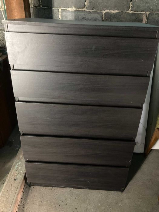 Ikea Komoda Kullen czarnobrązowa