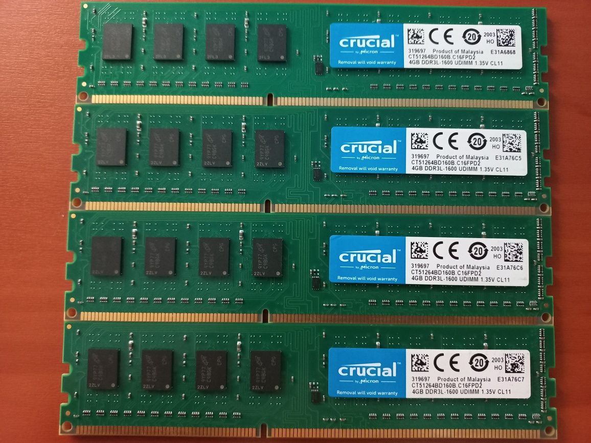 Pamięć RAM DDR3L Crucial 4x4GB 16GB