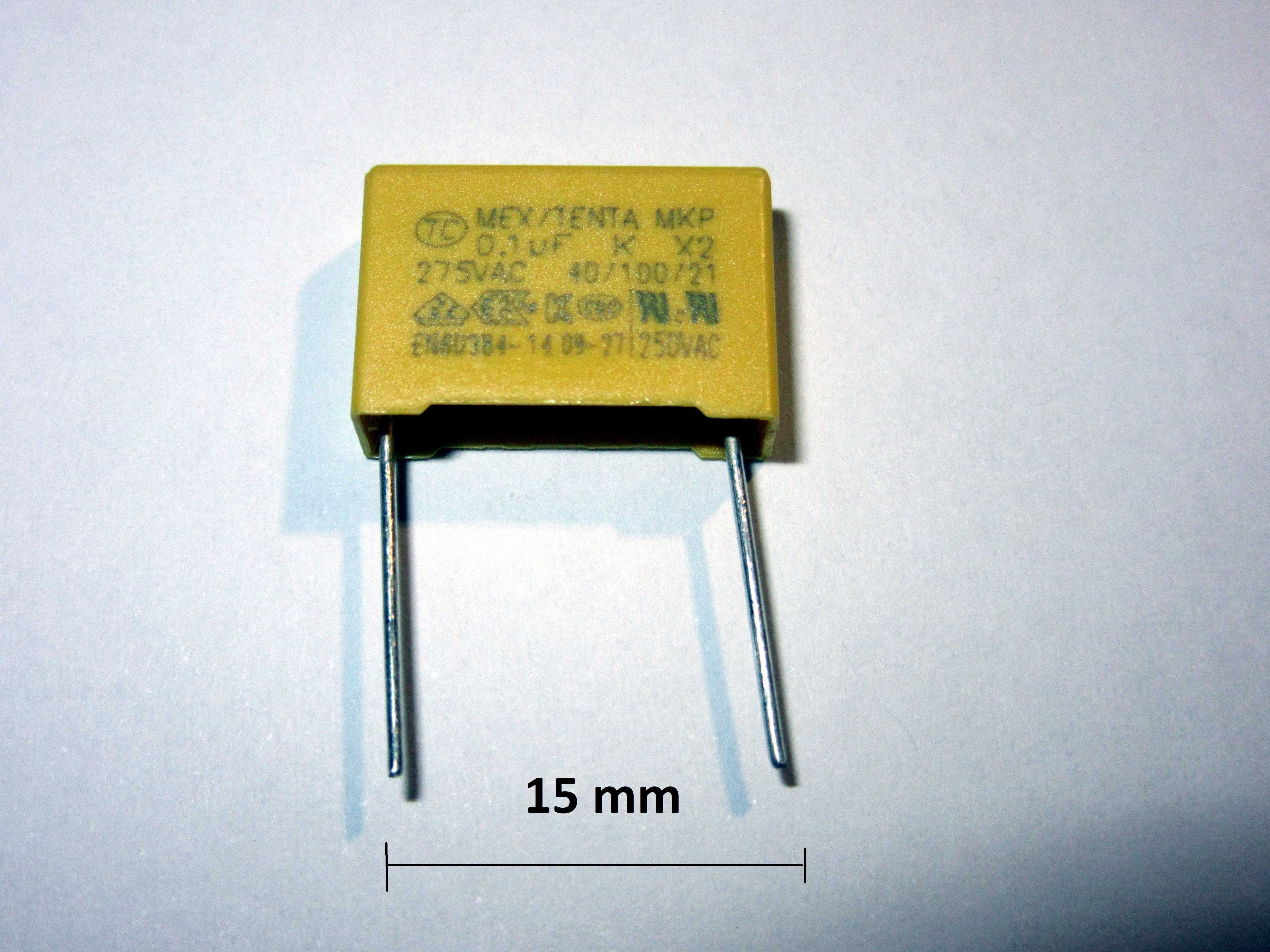 Condensador 0.1uf 275VAC  X2  filme de polipropileno  ***NOVO***