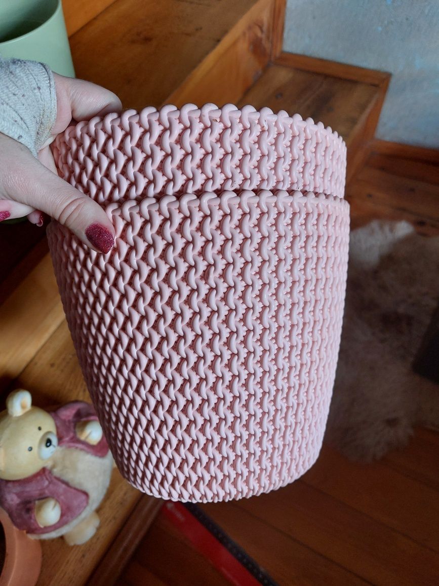 Doniczki osłonki doniczka osłonka ceramiczna plastikowa żółta szara
