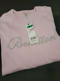 Camisola rosa clara marca "Benetton"- Tamanho 8-9 anos