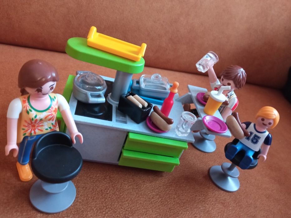 Playmobil klocki dla dzieci kuchnia/dom/walizka + gratis