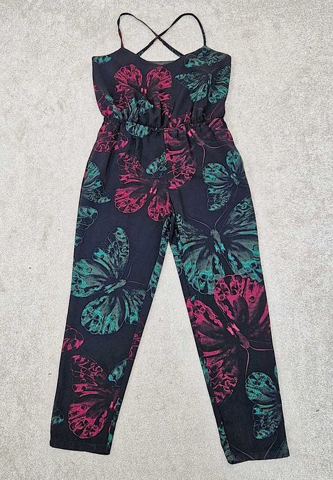 Жіночий брючний напівкомбінезон NEXT 48 розмір принт метелики