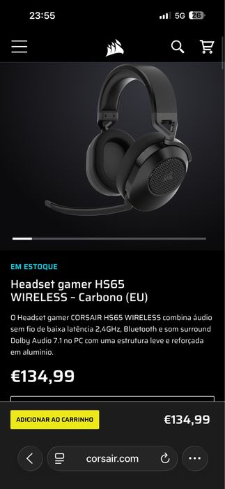 Headphones corsair hs65 wireless