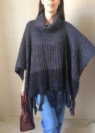 Тепле пончо светр для вагітних