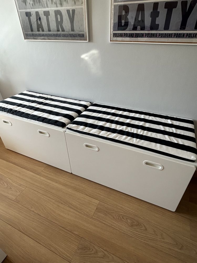 SMASTAD Ikea (starsza kolekcja) skrzynie/ławki z pojemnikiem wyjezdnym
