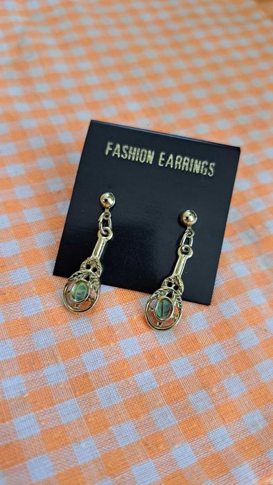 Kolczyki wiszące kocie oko