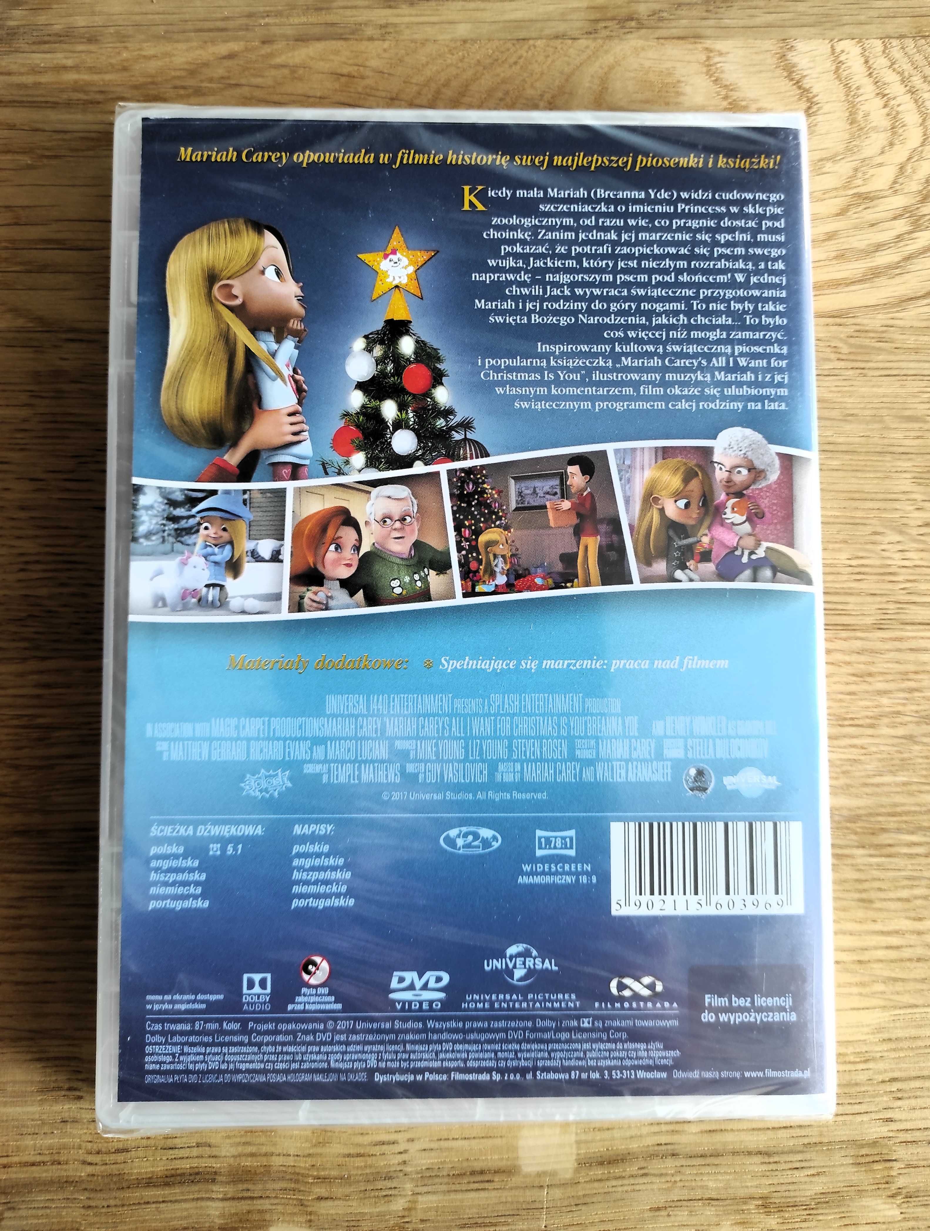 Świąteczne życzenie film DVD Mariay Carey piosenki święta folia