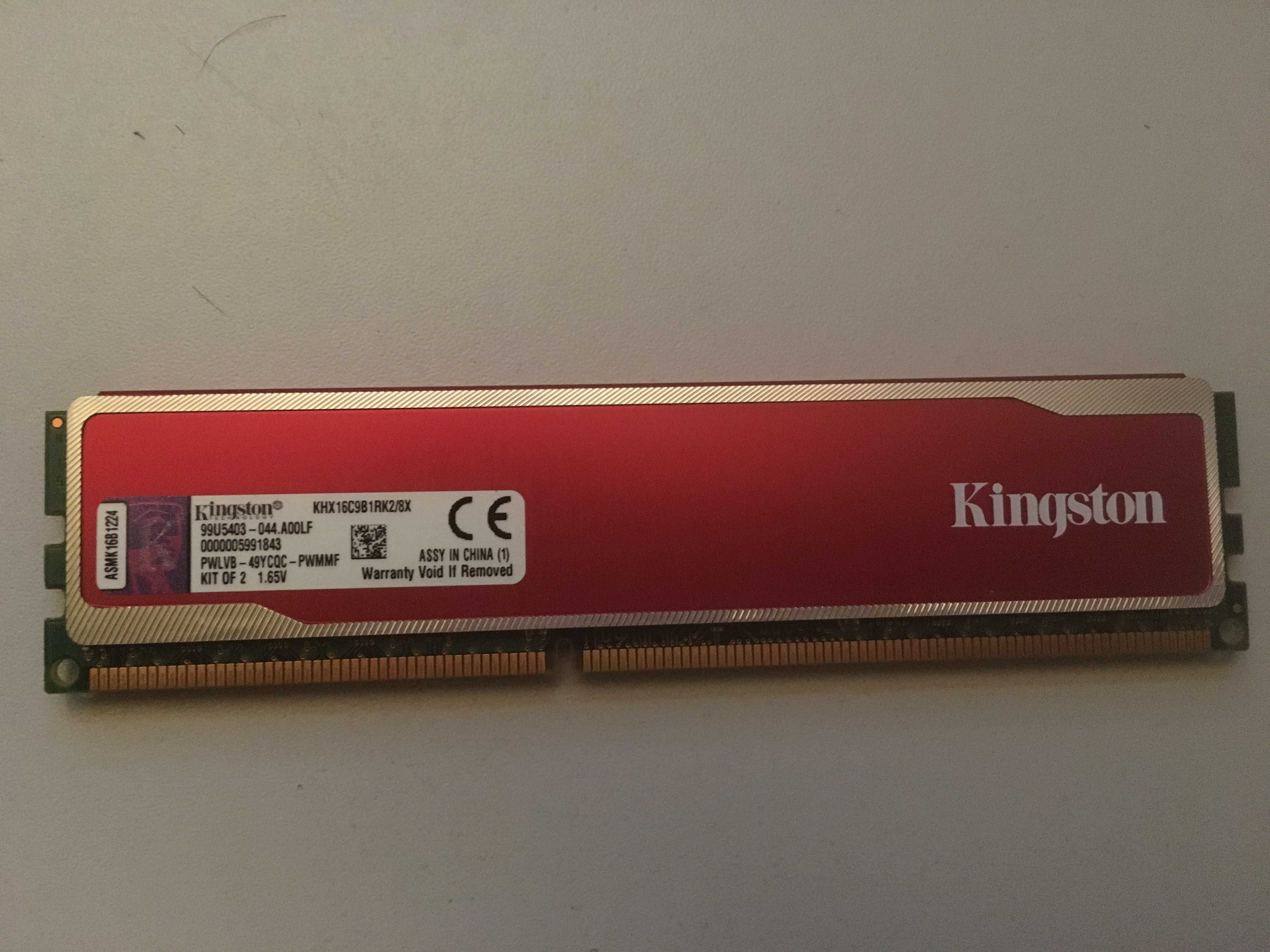 Ram DDR3 Kingston HyperX Red 4GB x 2