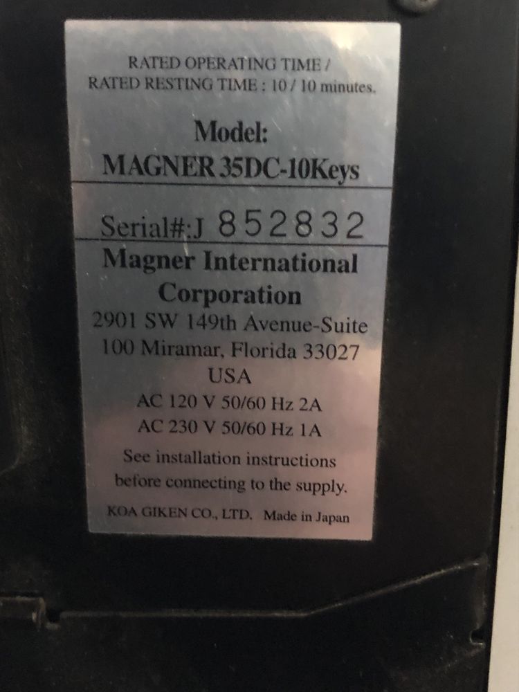 Машинка для счета денег Magner 35dc-10 keys б/у