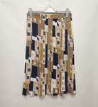 Wzorzysta spódnica plisowana w ryby muszle retro vintage 42 44 XL 2XL